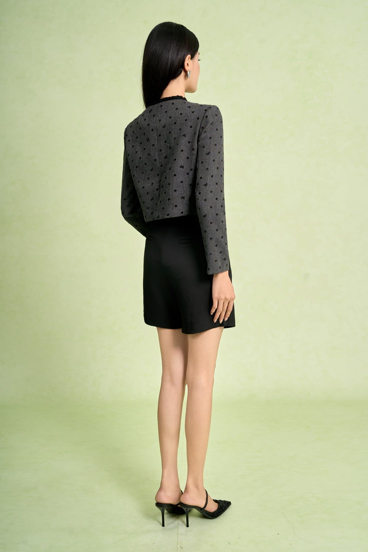 FQN7324 - Quần công sở vải tuytsi dáng suông giả váy vạt lệch cài cúc ống rộng - PANTIO