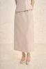 BJD93646 - Chân váy dài công sở vải thô đũi dáng suông cạp liền khóa thân sau - PANTIO