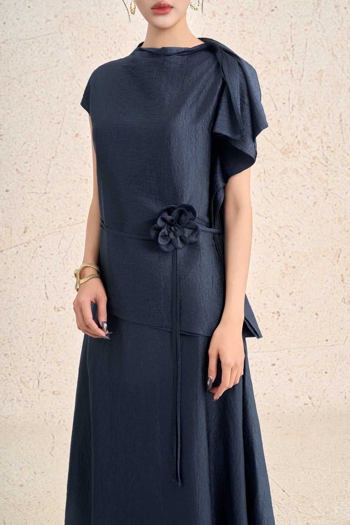 BJD13656 - Chân váy dài dạo phố vải tơ dáng chữ A thời trang khoá thân sau - PANTIO