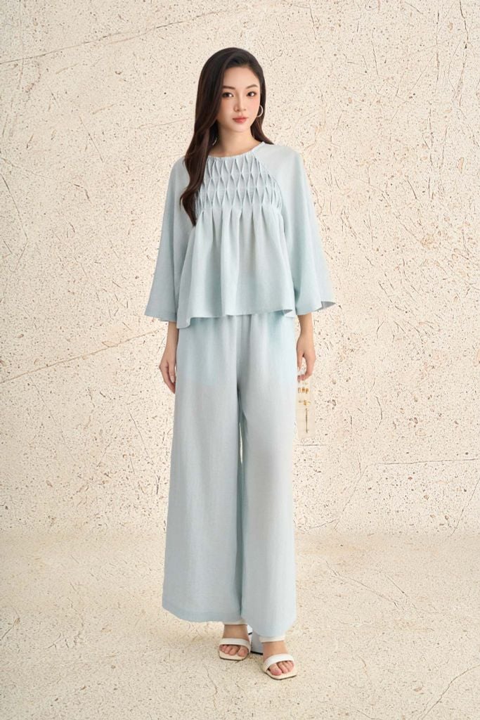 BQL33506 - Quần lửng dạo phố vải thô mỏng dáng suông cạp chun co giãn thời trang - PANTIO