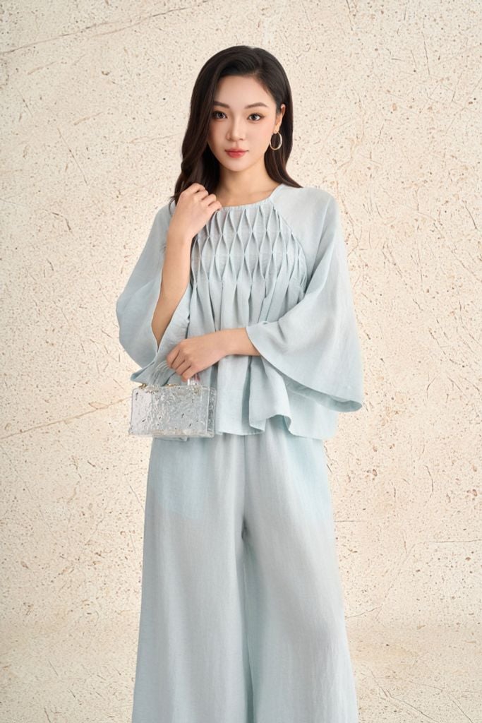 BQL33506 - Quần lửng dạo phố vải thô mỏng dáng suông cạp chun co giãn thời trang - PANTIO