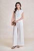 BQD33772 - Quần dài dạo phố vải linen dáng suông ống đứng cạp chun co giãn - PANTIO