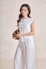 BQD33772 - Quần dài dạo phố vải linen dáng suông ống đứng cạp chun co giãn - PANTIO