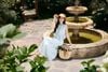 BAK33812 - Áo kiểu dạo phố vải linen dáng ngắn cổ tròn gấu áo phối viền bèo tạo kiểu - PANTIO