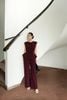 BAK33818 - Áo kiểu công sở vải tuytsi dáng peplum vổ tròn tay chờm thân áo phối ly tạo kiểu đính kim loại thời trang - PANTIO