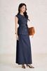 BJD33921 - Chân váy dài vải denim dáng chữ A cạp cao khoá thân sau - PANTIO