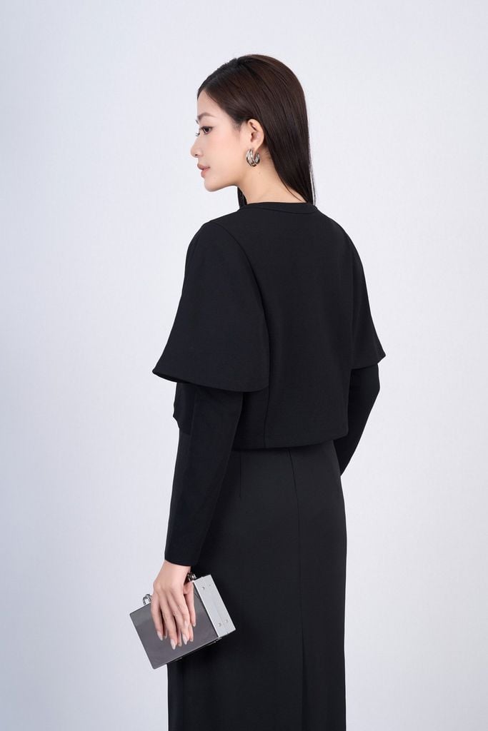 BJD33469 - Chân váy dài công sở vải tuytsi dáng suông xẻ tà sau thời trang - PANTIO