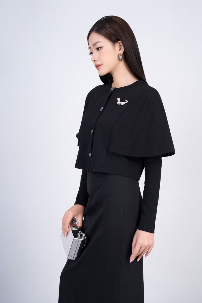 BJD33469 - Chân váy dài công sở vải tuytsi dáng suông xẻ tà sau thời trang - PANTIO