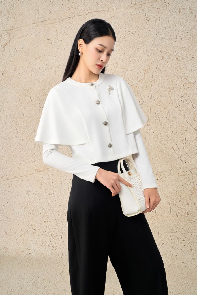 BQD93581 - Quần dài công sở vải tuytsi dáng suông ống rộng thời trang khoá thân sau - PANTIO