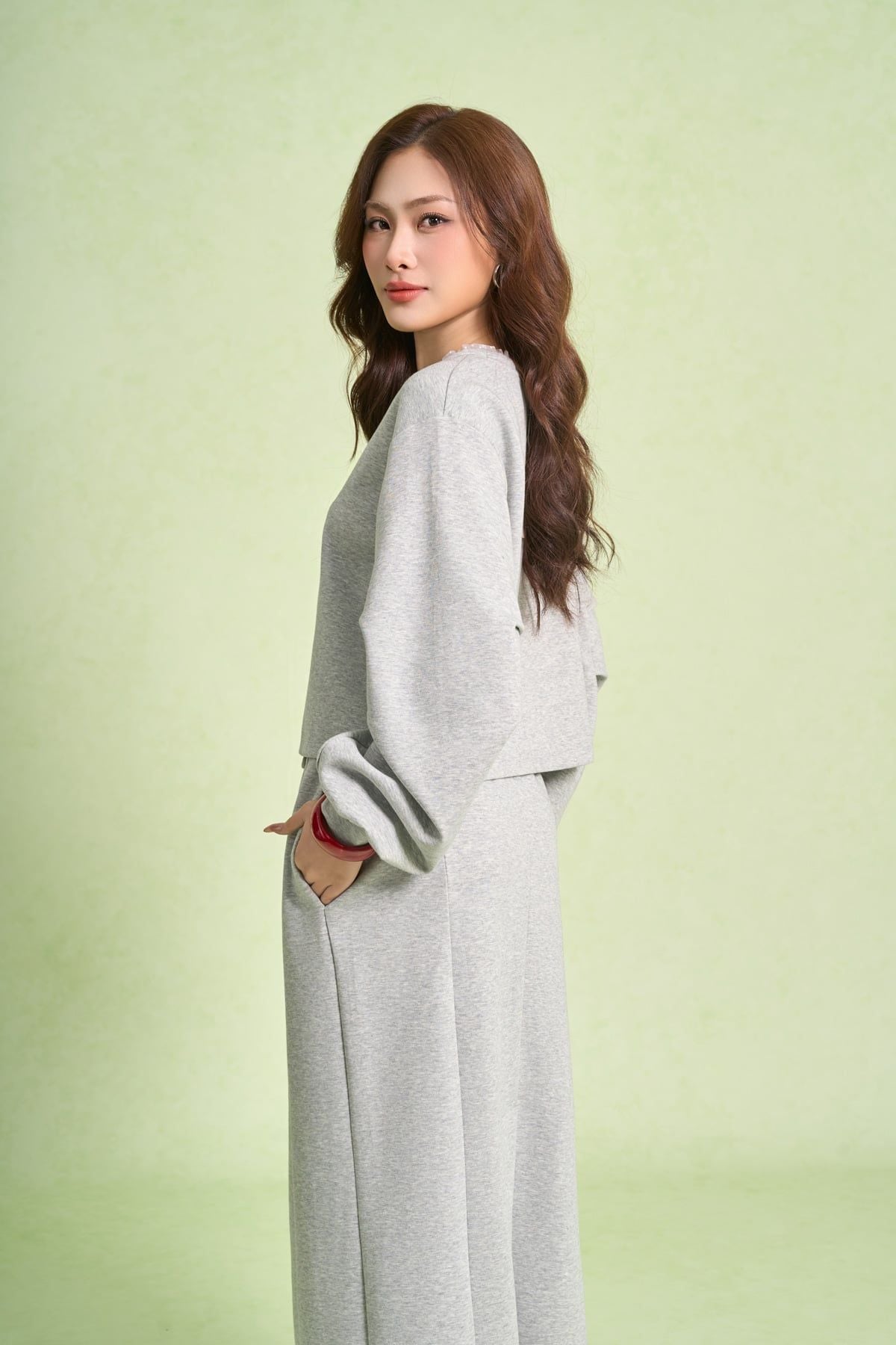 BJD93643 - Chân váy dài vải cotton dáng suông cạp chun thân sau xẻ tà - PANTIO