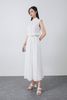 BAS13302 - Áo sơ mi kiểu vải tuyp xy dáng lửng cổ đức gấu áo phối viền nhún tạo kiểu cài khuy thân trước - PANTIO