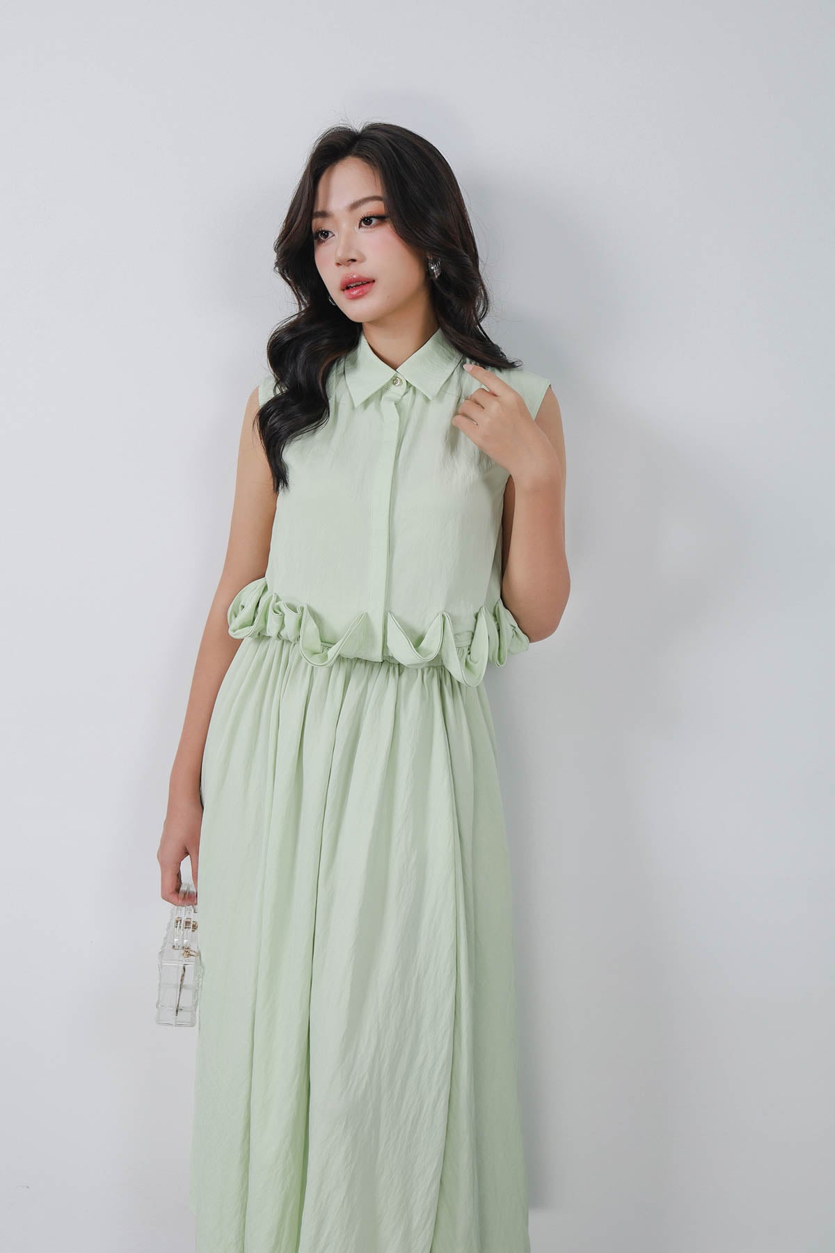 BJD13302 - Chân váy dài vải tuytsi dáng suông cạp chun co giãn thời trang - PANTIO