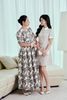 BAK13682 - Áo sơ mi kiểu công sở vải linen dáng croptop cổ tròn tay cộc thân áo phối khuy bọc thời trang - PANTIO