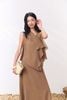 BJD33661 - Chân váy dài vải tơ dáng suông thời trang khoá thân sau - PANTIO