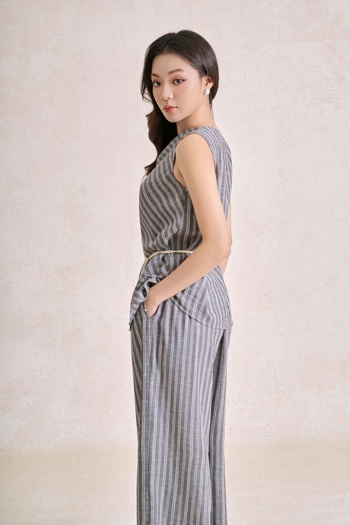 BAS33713 - tylekeo8888 công sở vải thô đũi dáng suông cổ đổ thời trang - tỷ lệ kèo 8899