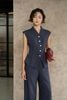 BQD33920 - Quần dài công sở vải denim dáng suông ống rộng thời trang - PANTIO