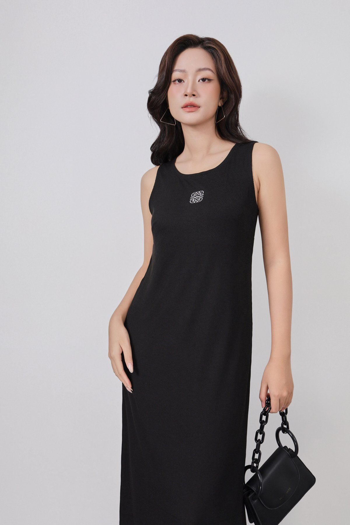 BAS73520 - Áo sơ mi kiểu vải thô mỏng dáng suông cổ bẻ thân áo phối vạt thắt nơ tạo kiểu - PANTIO