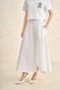 BJD73538 - Chân váy dài dạo phố vải thô mỏng dáng chữ A cạp liền có túi khoá thân sau - PANTIO
