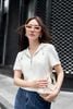 BAT33492 - Áo bộ thể thao vải len dáng croptop có mũ ngực áo phối khóa kim loại - PANTIO