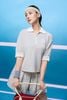 BAT53589 - Áo thun thể thao cao cấp vải cotton dáng ngắn cổ bẻ tay bồng nhẹ thời trang - PANTIO
