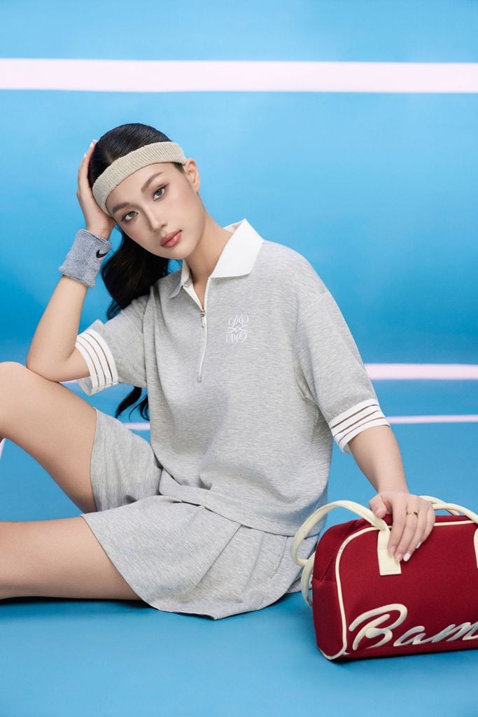BAT53589 - Áo thun thể thao cao cấp vải cotton dáng ngắn cổ bẻ tay bồng nhẹ thời trang - PANTIO