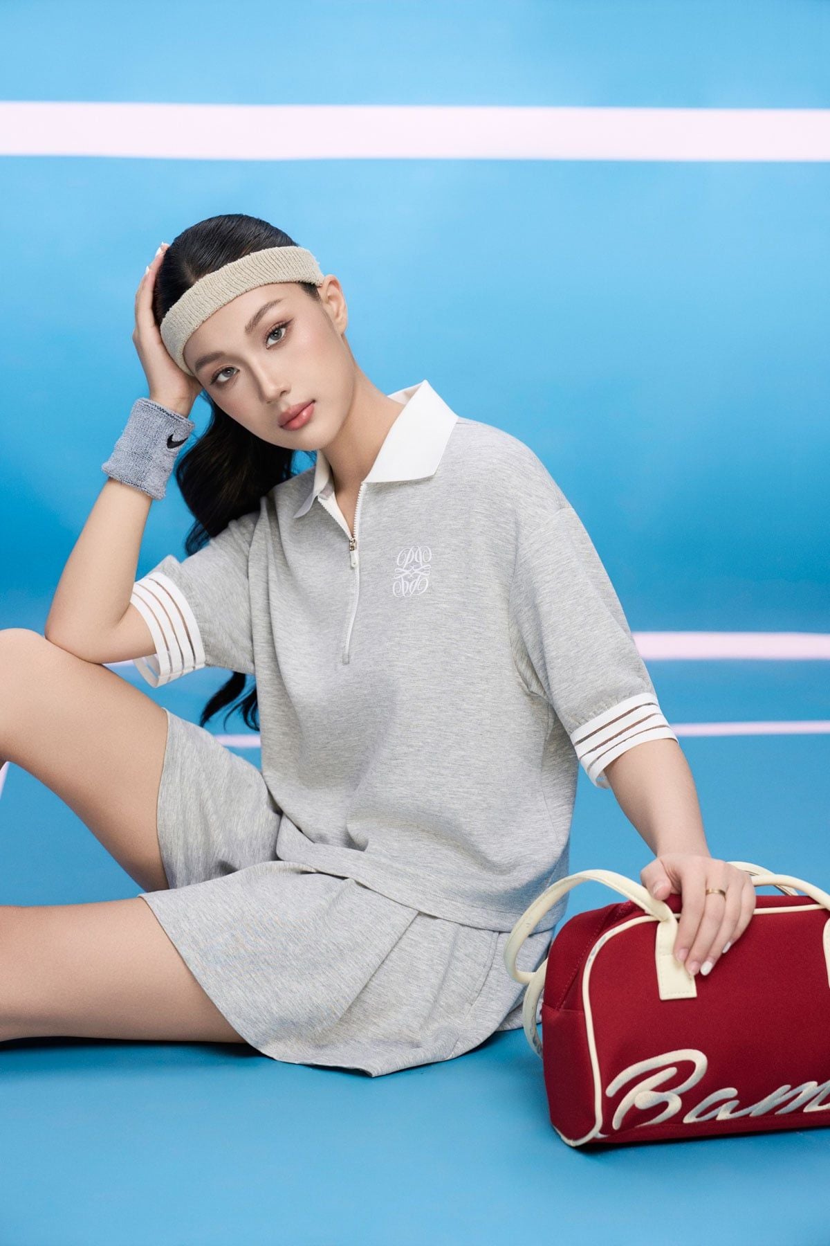 BAT53589 - Áo thun thể thao cao cấp vải cotton dáng ngắn cổ bẻ tay bồng nhẹ thời trang - PANTIO
