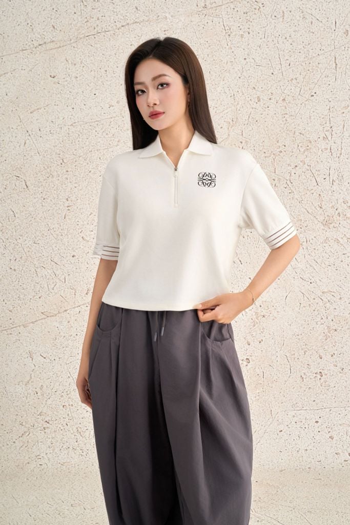 FQD51187 - Quần dài dạo phố vải gió dáng bomber cạp chun phối dây rút tạo kiểu - PANTIO