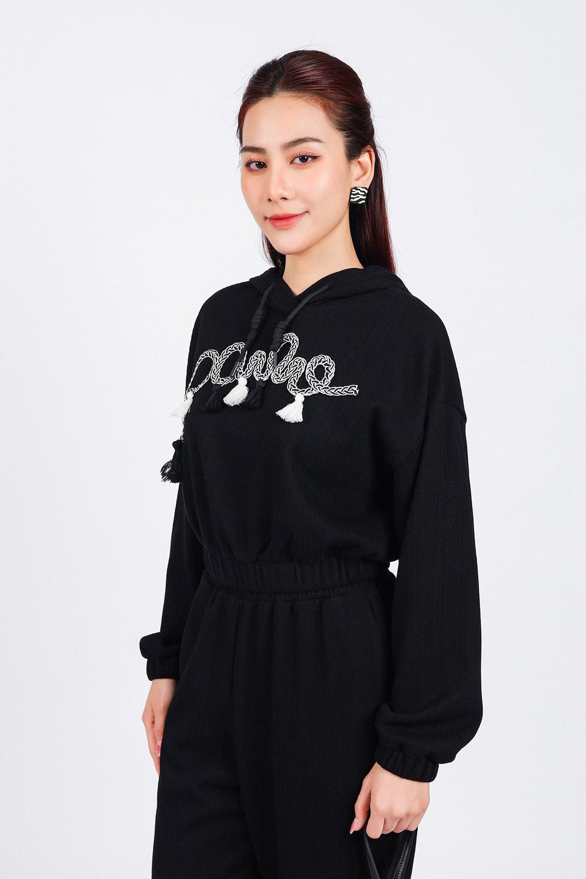 BQD93240 - Quần bộ thể thao vải len dáng suông dài cạp chun bo gấu thời trang - PANTIO