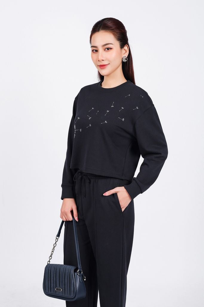 BQT93250 - Quần bộ thể thao vải cotton dáng suông cạp chun co giãn thân quần phối đường gân trang trí - PANTIO