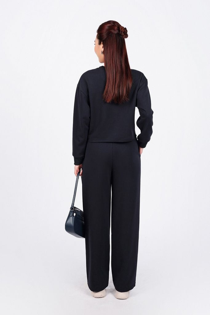 BQT93250 - Quần bộ thể thao vải cotton dáng suông cạp chun co giãn thân quần phối đường gân trang trí - PANTIO