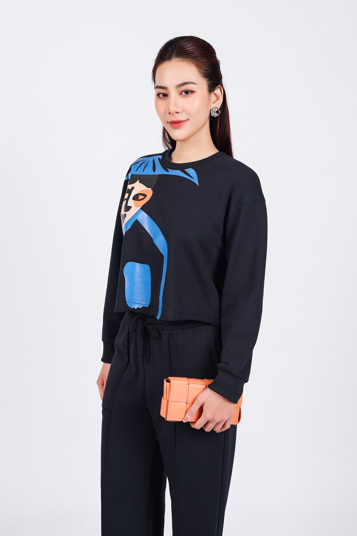 BQT93250 - Quần bộ thể thao vải cotton dáng suông cạp chun co giãn thân quần phối đường gân trang trí - PANTIO