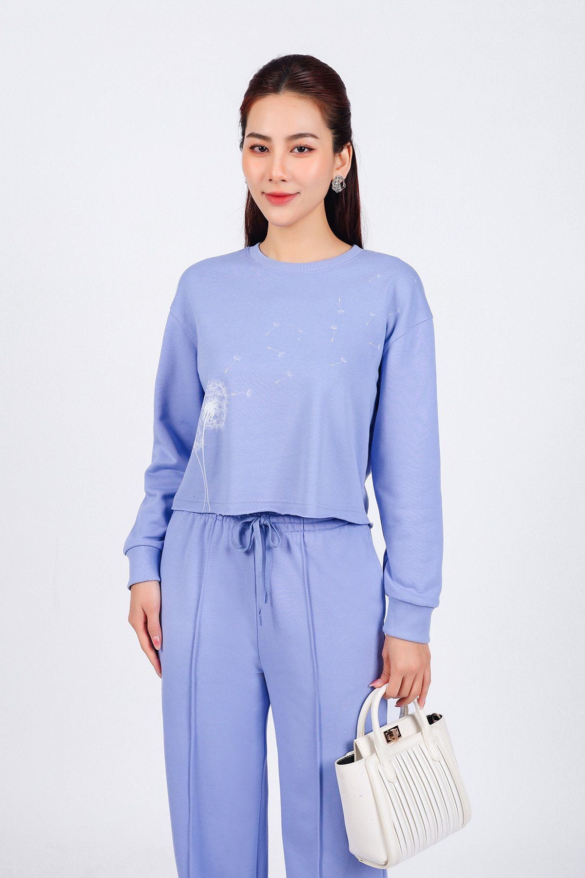 BQT93250 - Quần bộ thể thao vải cotton dáng suông cạp chun co giãn thân quần phối đường gân trang trí - PANTIO