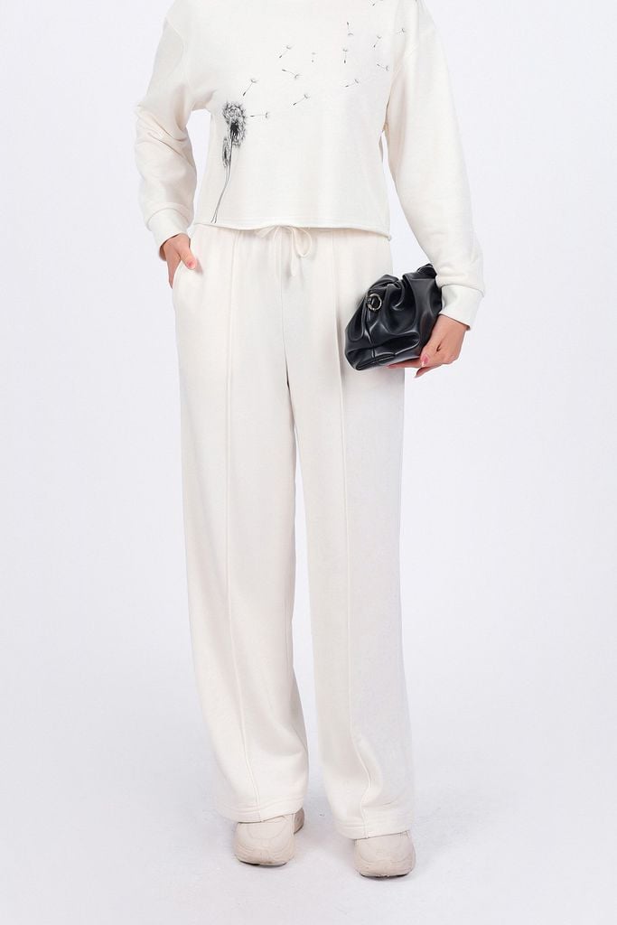 BQT93250 - Quần bộ thể thao vải cotton dáng suông cạp chun co giãn thân quần phối đường gân trang trí - PANTIO