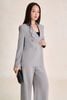 BAV13668 - Áo vest công sở vải thô đũi dáng suông cổ hai ve thân áo phối khuy bọc có túi tạo kiểu - PANTIO