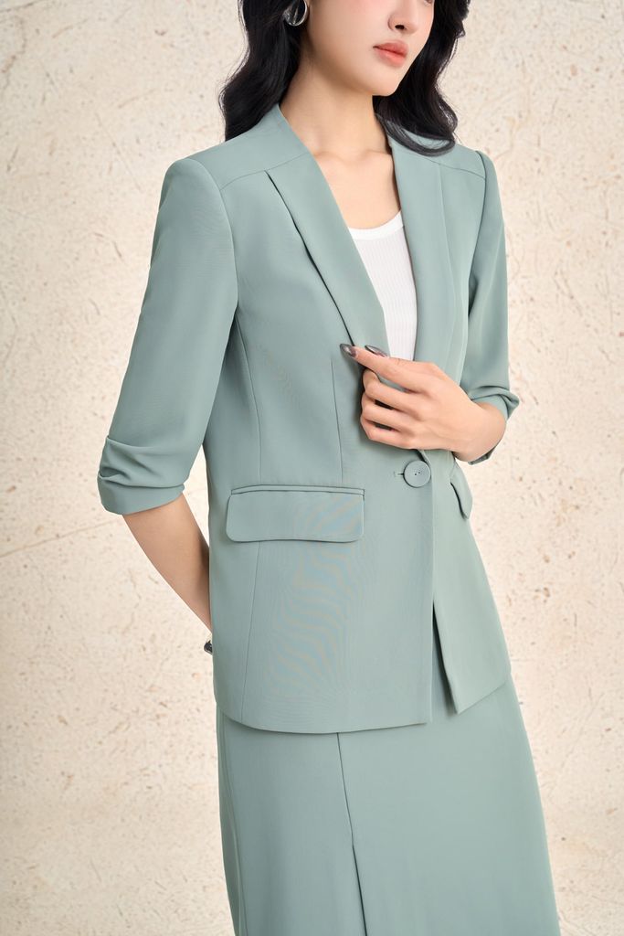 BJD13672 - Chân váy dài công sở vải tuytsi dáng suông cạp cao xẻ tà trước khoá bên hông thời trang - PANTIO