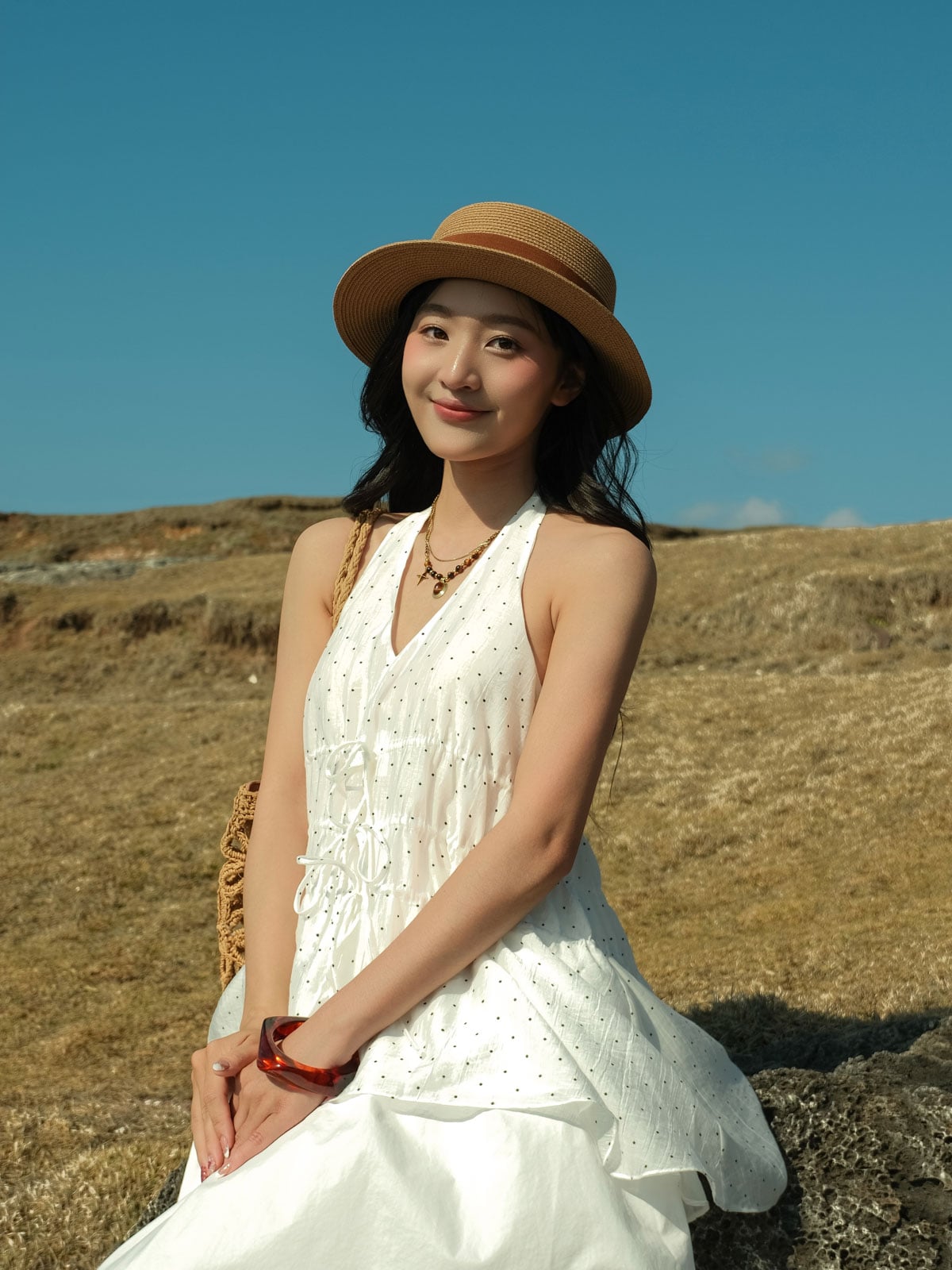 BJD33545 - Chân váy dài vải thô mỏng dáng suông cạp chun co giãn - JAN.