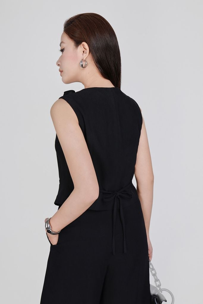 BQD73598 - Quần dài công sở vải tup xy dáng suông ống đứng có ly tạo kiểu khóa thân sau - PANTIO