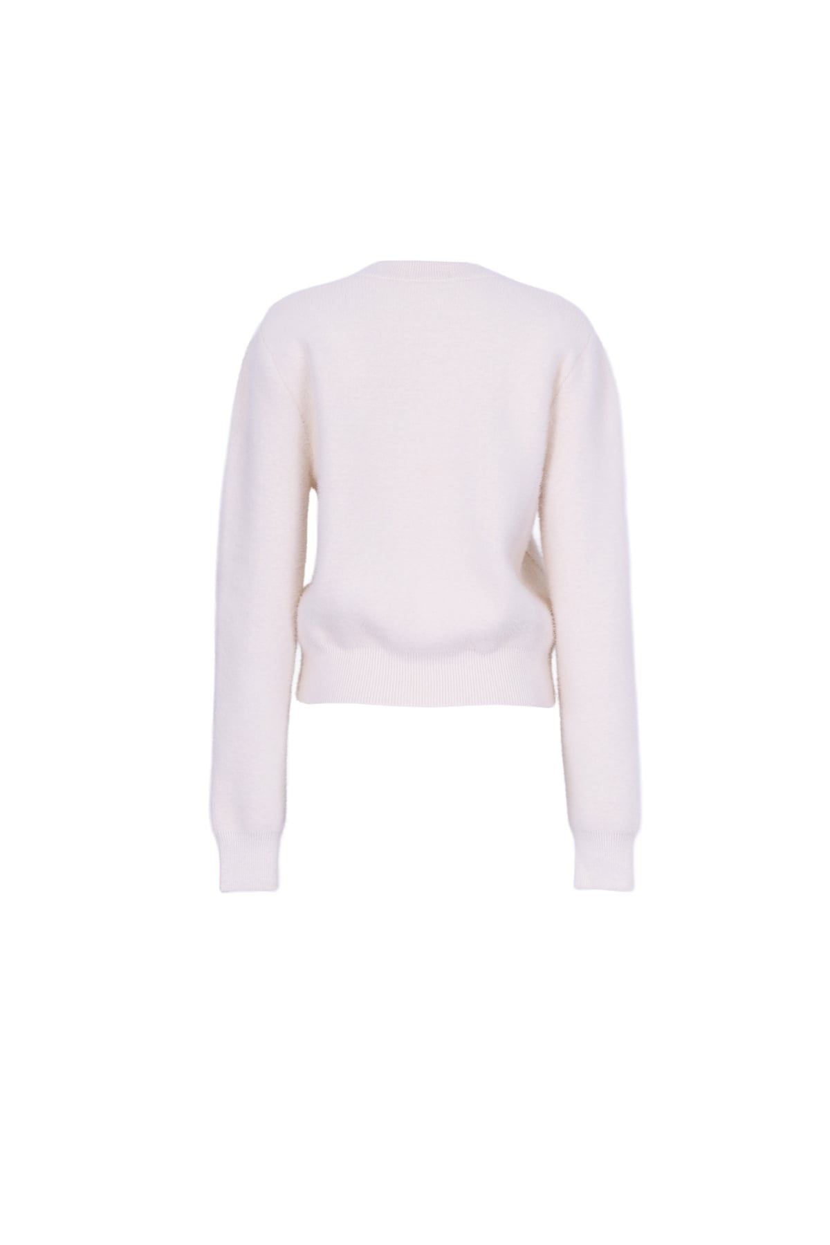 BKM93655 - Áo khoác len lông thỏ cao cấp dáng suông cổ tròn gấu áo bo chun ôm thân áo có túi tạo kiểu - JAN.