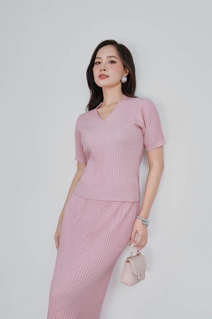 BJO446 - Chân váy len thời trang cao cấp dáng suông dài co giãn cạp chun - PANTIO