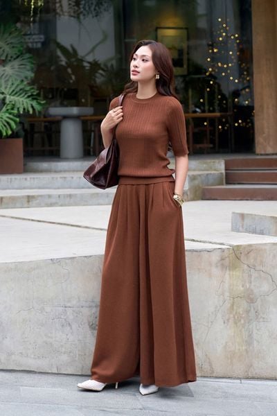 BQO650 - Quần dài vải len cao cấp dáng suông ống rộng cạp chun co giãn thân quần xếp nhún tạo xoè - PANTIO