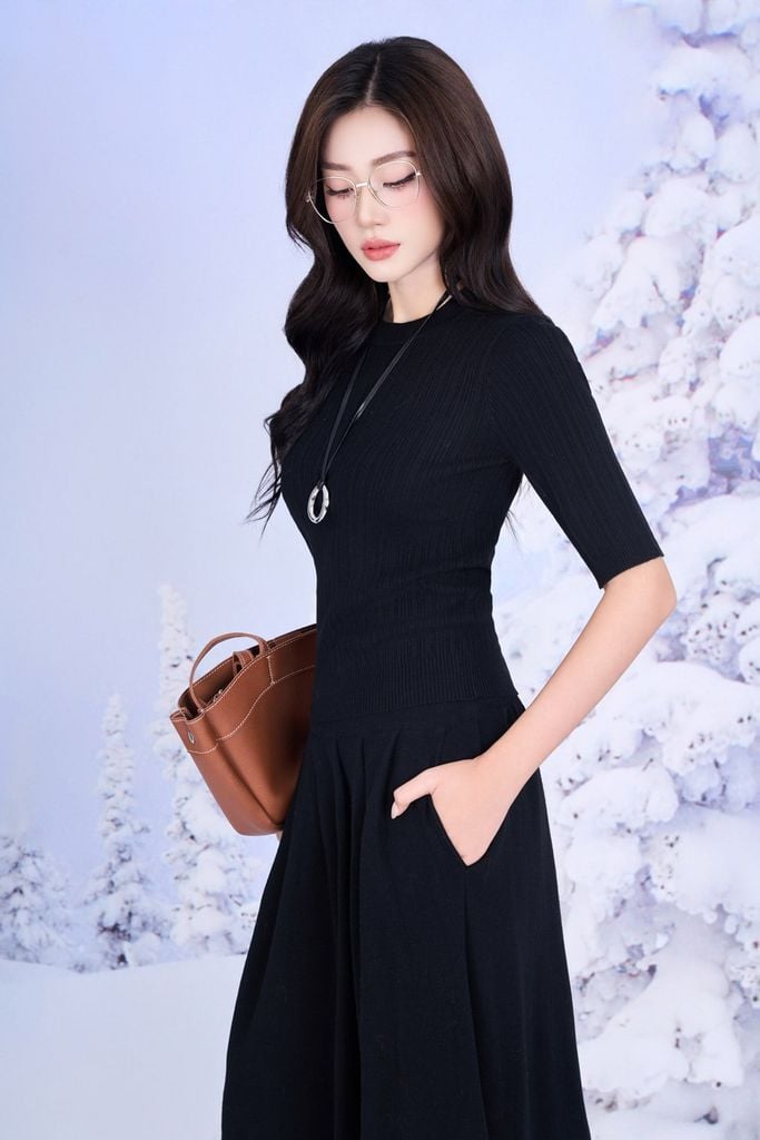 BQO650 - Quần dài vải len cao cấp dáng suông ống rộng cạp chun co giãn thân quần xếp nhún tạo xoè - PANTIO