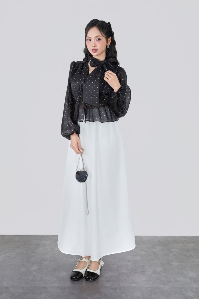 BJD33545 - Chân váy dài vải thô mỏng dáng suông cạp chun co giãn - JAN.