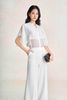 BQD93842 - Quần dài công sở vải thô đũi dáng suông ống rộng cạp liền thời trang khoá thân sau - PANTIO