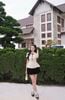 FAK31603 - Áo kiểu công sở vải thô chấm bi cổ đức phối nơ tay cộc thời trang - JAN.