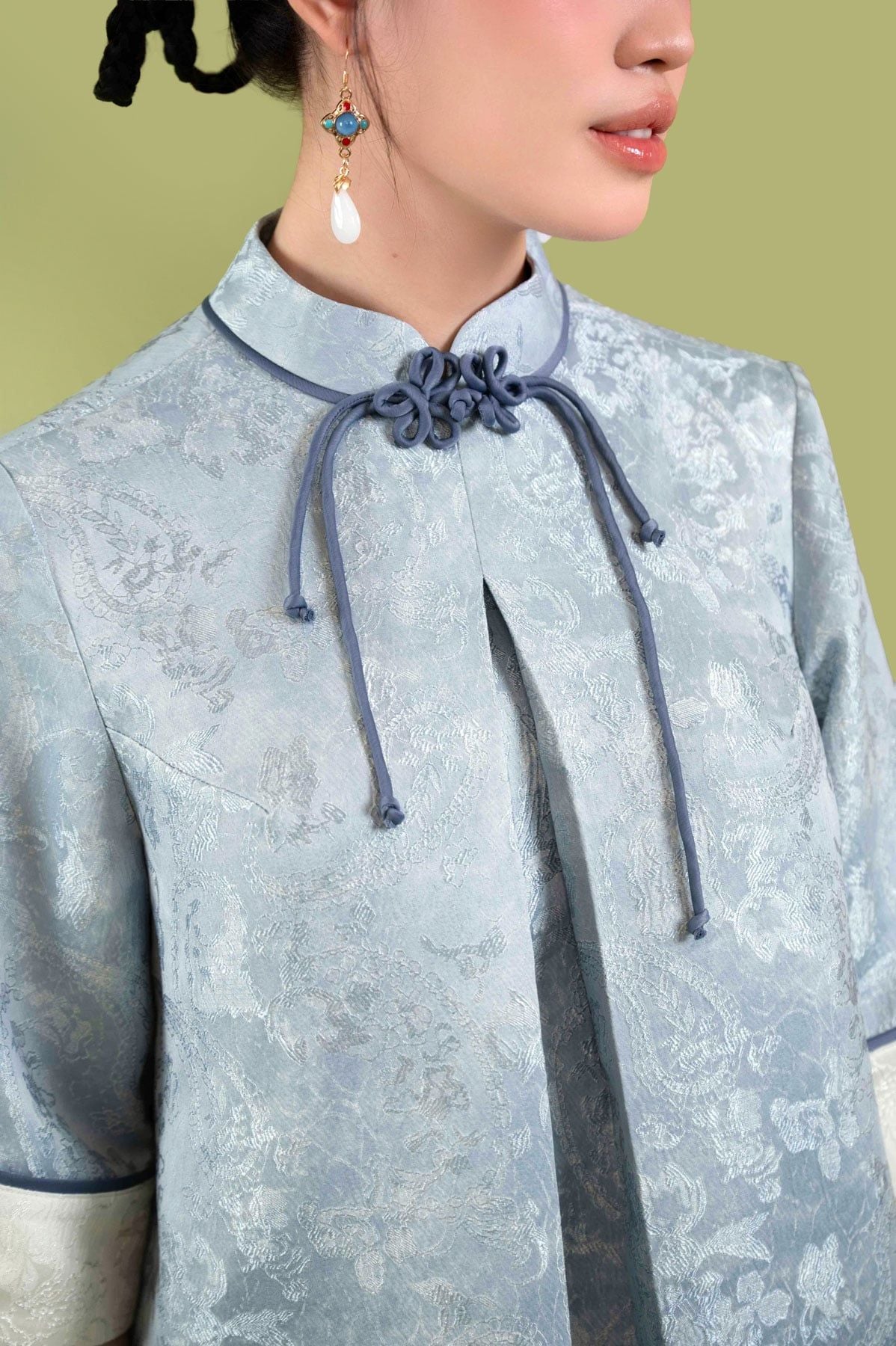 FQD51227 - Quần dài vải gấm dáng suông ống rộng cạp chun thời trang - JAN.