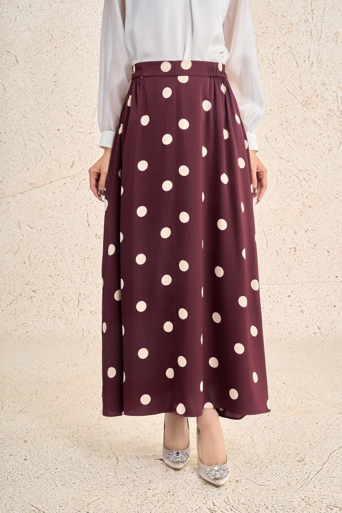 FJD11393 - Chân váy dài công sở vải lụa tằm dáng chữ A cạp chun thời trang - PANTIO