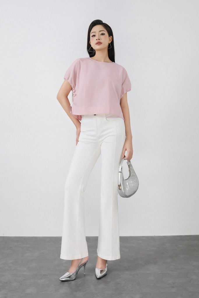 FQB205 - Quần jean cao cấp vải denim dáng ôm ống vẩy thời trang khoá thân trước - PANTIO