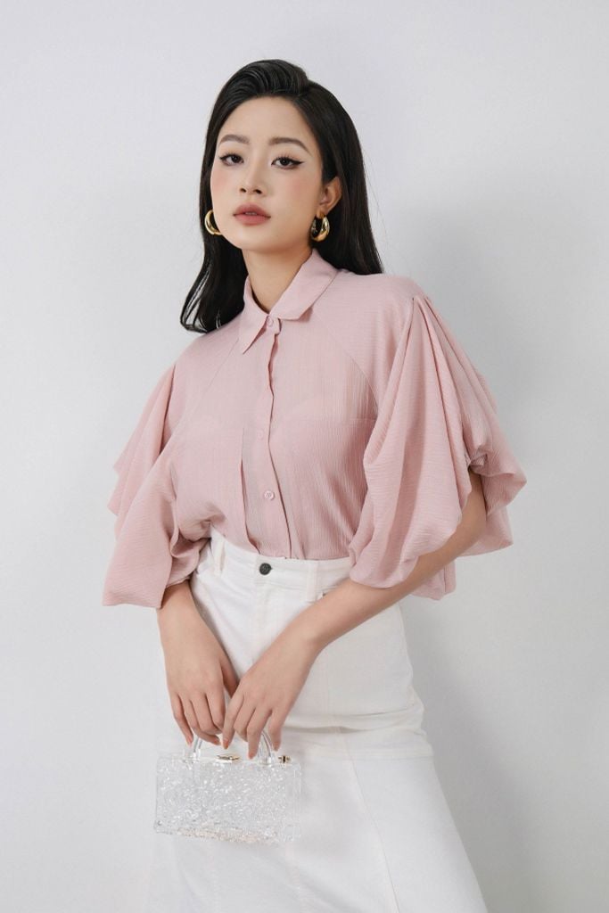 FJB038 - Chân váy jean cao cấp vải denim dáng A thân váy phối đường viền thời trang khoá thân trước - PANTIO