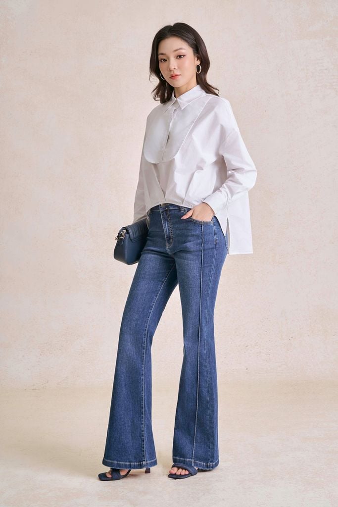 FAS34164 - tylekeo8888 công sở vải thô kate dáng đuôi tôm cổ đức đáp ngực tạo kiểu - tỷ lệ kèo 8899