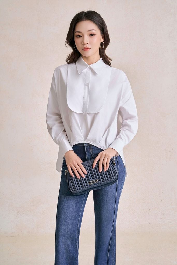 FAS34164 - tylekeo8888 công sở vải thô kate dáng đuôi tôm cổ đức đáp ngực tạo kiểu - tỷ lệ kèo 8899